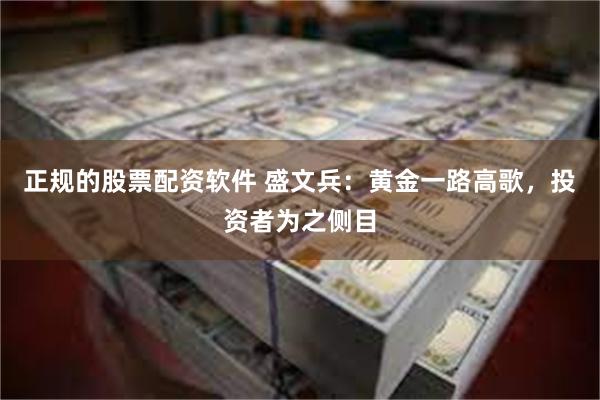 正规的股票配资软件 盛文兵：黄金一路高歌，投资者为之侧目