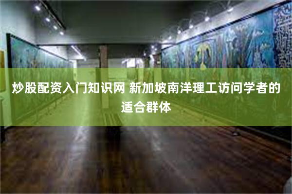 炒股配资入门知识网 新加坡南洋理工访问学者的适合群体