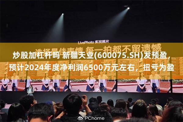 炒股加杠杆吗 新疆天业(600075.SH)发预盈，预计20